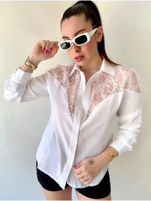 Kadın Püskül Detay Poplin Gömlek Bluz Fırsat Ürün