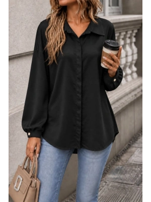 Kadın Siyah Oversize Gömlek