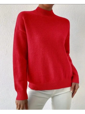 Kadın Uzun Kollu Balıkçı Yaka Triko Bluz