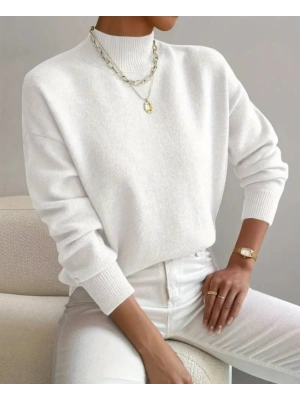 Kadın Uzun Kollu Balıkçı Yaka Triko Bluz