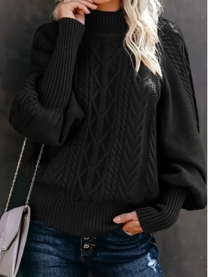 Kadın Uzun Kollu Balıkçı Yaka Triko Kazak