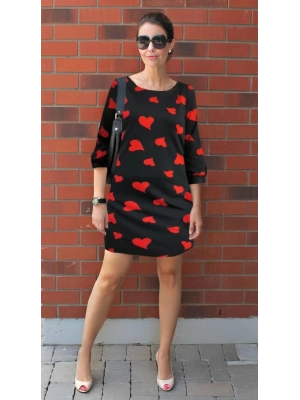 Kadın Uzun Kollu Bisiklet Yaka Dalgıç Mini Boy Elbise