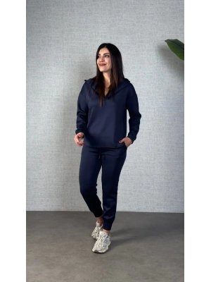 Kadın Uzun Kollu Kapüşonlu Ikili Takım