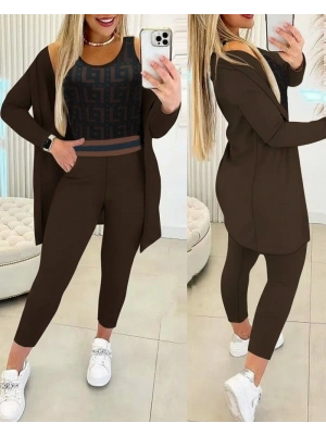 Kadın Uzun Kollu Krep üçlü Takım