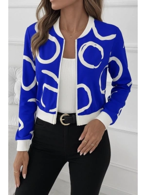 Kadın Uzun Kollu önden Fermuarlı Kısa şardonlu Dalgıç Ceket