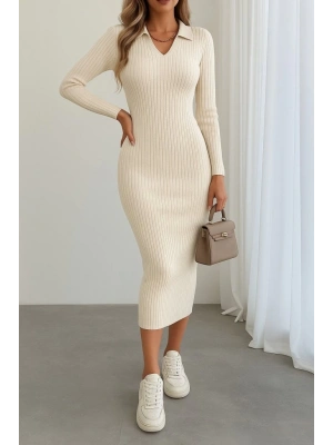 Kadın Uzun Kollu Triko Elbise
