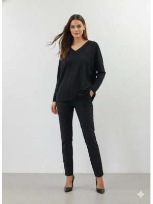 Kadın Uzun Kollu V Yaka Bluz