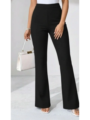 Kadın Yüksek Bel Paçaya Doğru Geniş Dalgıç Pantolon