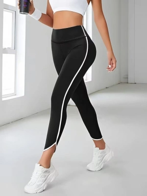 Kadın Yüksek Bel Yan şerit Detaylı Dalgıç Tayt