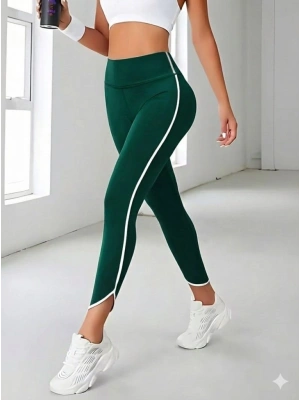 Kadın Yüksek Bel Yan şerit Detaylı Dalgıç Tayt