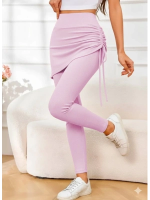 Kadın Yüksek Bel Yandan Büzgülü Alttan Uzun Kaşkorse Tayt Etek