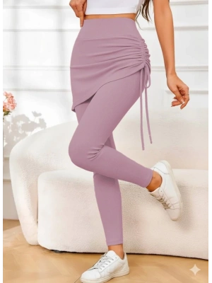 Kadın Yüksek Bel Yandan Büzgülü Alttan Uzun Kaşkorse Tayt Etek