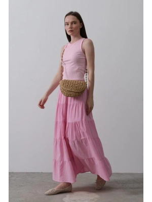 KAT KAT KETEN ETEK - Şeker Pembe