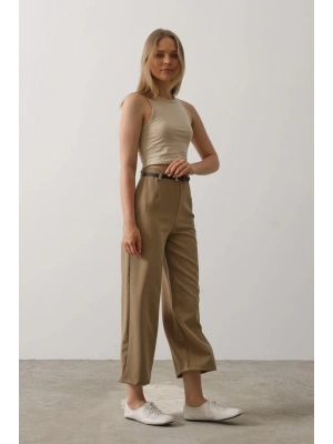 Kemer Pens Detaylı Pantolon - Haki