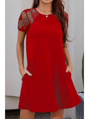 Kol Dantel Viskon Elbise