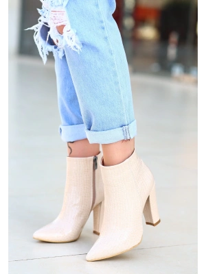 Loora Ten Rugan Desenli Topuklu Bot