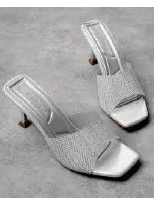 Luart Platin Simli Topuklu Terlik