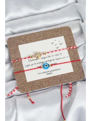 Marteniçka Bileklik 2li Yonca ve Nazarlı Model