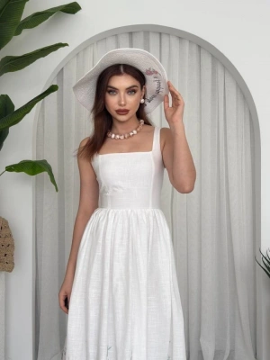 Mazi Çiçek Desenli Elbise