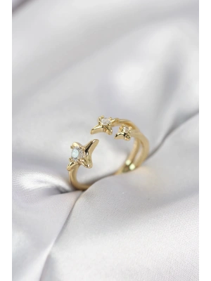 Minimal Kutup Yıldızı Model Gold Renk Kadın Yüzük