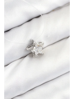 Misineli Yıldız Model Gümüş Renk Hayalet Kolye