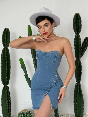 Nerg Düğme Detaylı Elbise