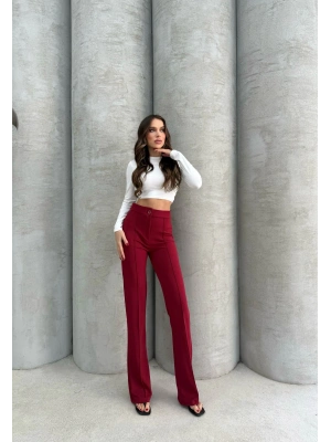 Önü cumalı ithal krep pantolon