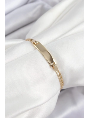 Pirinç Dikdörtgen Model Gold Renk Xuping Bebek Künyesi