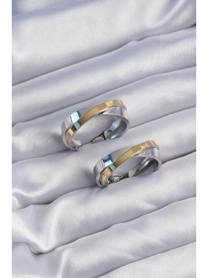 Pirinç Gold Gümüş Renkli Halka Küpe