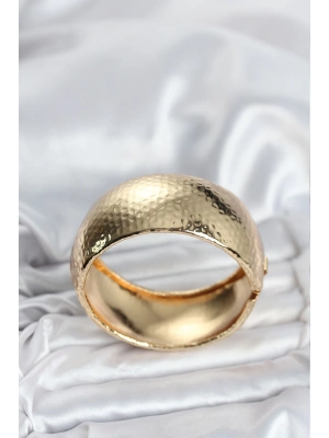 Pirinç Gold Renk Bombeli Vintage Kadın Bileklik