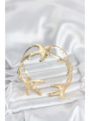 Pirinç Gold Renk Deniz Yıldızı Model Kadın Bileklik