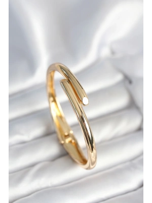 Pirinç Gold Renk Kadın Kelepçe Bileklik