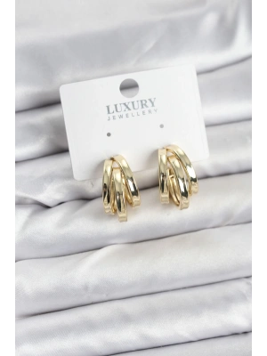 Pirinç Gold Renk Vintage Halka Model Kadın Küpe