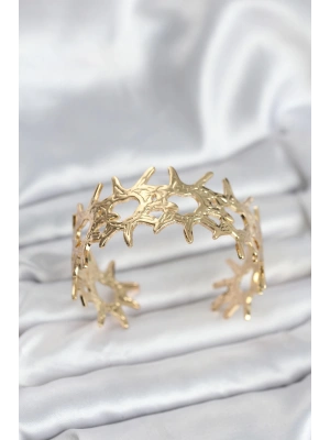 Pirinç Gold Renk Vintage Kadın Bileklik