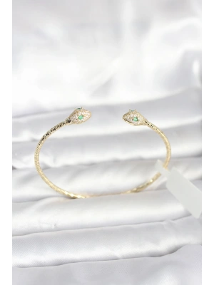 Pirinç Gold Renk Yılan Model Bileklik