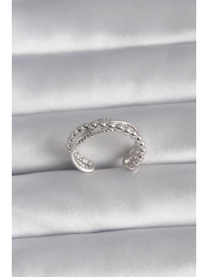 Pirinç Gümüş Renk Kadın Yüzük