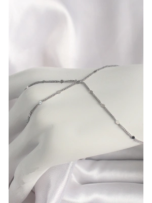 Pirinç Gümüş Renk Pul Detaylı Kadın Şahmeran