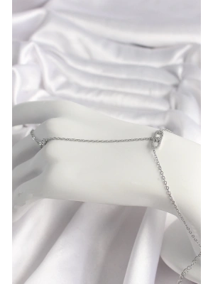 Pirinç Gümüş Renk Zirkon Taşlı Messika Model Kadın Şahmeran