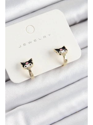 Pirinç Kuromi Model Gold Renk Çocuk Küpe