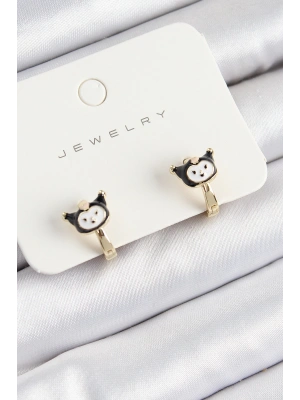 Pirinç Kuromi Model Gold Renk Çocuk Küpe