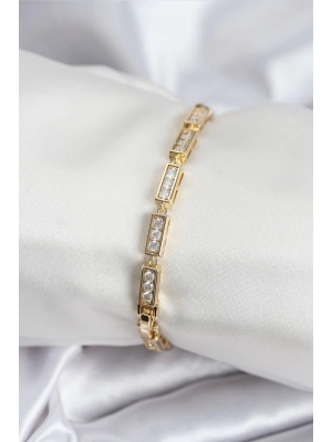 Pirinç VIP Seri Gold Renk Parçalı Model Kadın Bileklik