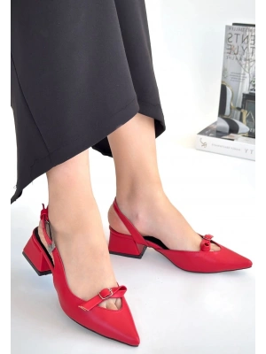 Rewat Kırmızı Cilt Topuklu Ayakkabı
