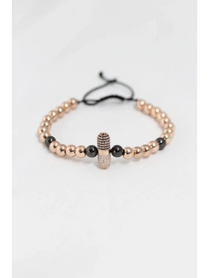 Rose Renk Çelik Zirkon Objeli Asansörlü Bileklik