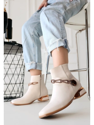 Roxani Bej Cilt Topuklu Bot