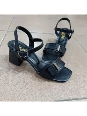 Ruty Siyah Cilt Topuklu Ayakkabı