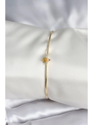 Sinek Figürlü Gold Renk Pirinç Kadın Bileklik