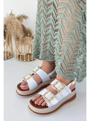 Stan Beyaz Cilt Sandalet