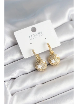 Top Yıldız Model Zirkon Taşlı Kadın Küpe