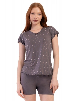 Vıscon V Yaka Kısa Kol Şortlu Pijama Takım K409290