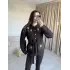 Kahve İşlemeli Yün Ceket